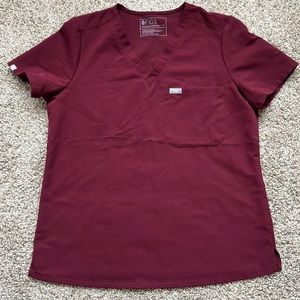 Figs Catarina top burgundy size M